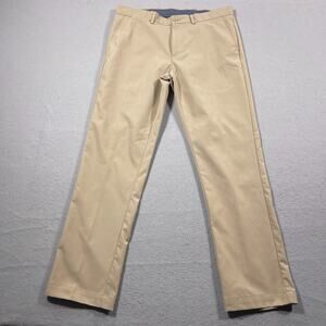 Cremieux Atwood Performance Dress Pants Men's 38x32 Khaki Flat Front‎ Office